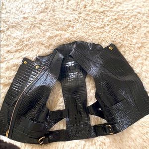 Alexander Wang 100% Leather Vest- Snake Print